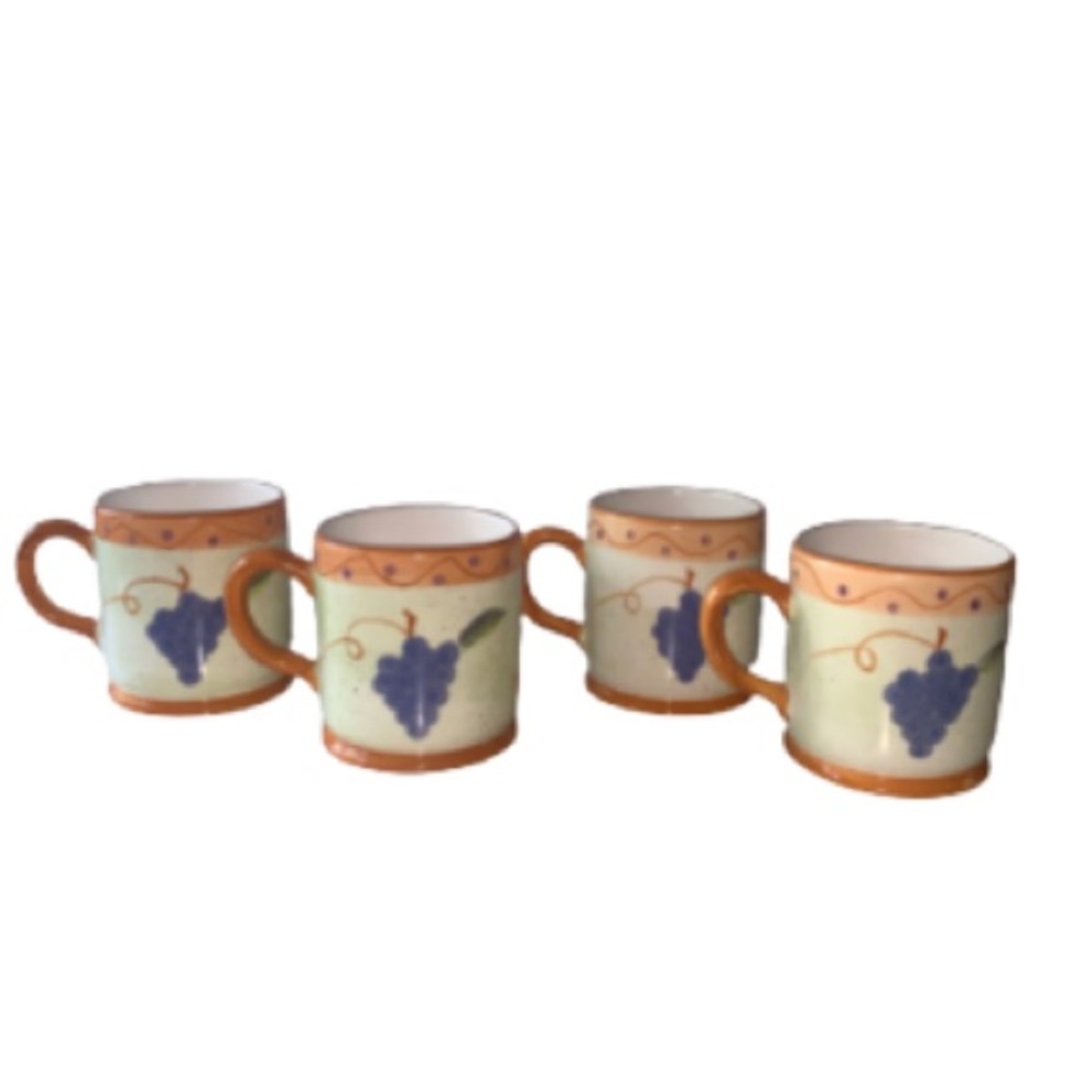 Vintage Designpac Ceramic Mugs Set of 4